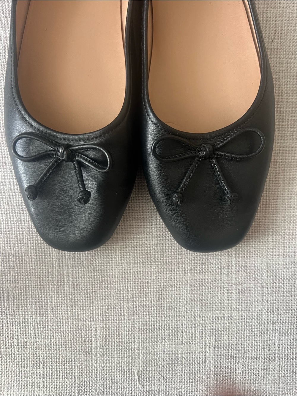 Cole Haan Black Leather Ballet Flats, Womens 7.5, bow office casual dressy fall - Picture 6 of 8